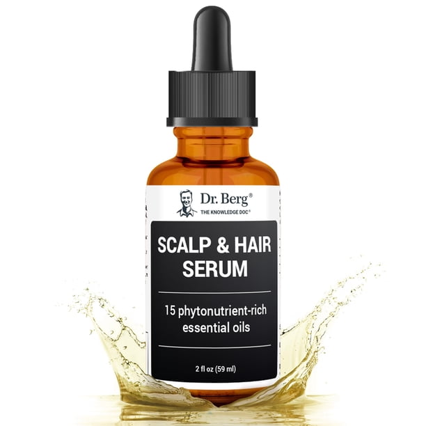 Sérum capilar Dr. Berg para cuero cabelludo y cabello con vitamina D3 y E, 60 ml