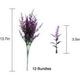thumbnail image 2 of Morttic 12 Bundles Artificial Flowers Fake Outdoor Plants Faux UV Resistant Lavender Flower Plastic Shrubs Indoor Outside Hanging Decorations (Fuchsia), 2 of 7