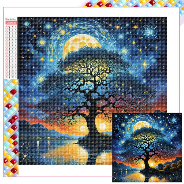 Kit Con Cuentas Cuadradas 5D DIY Del Arte Artesanal 45x45cm