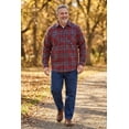 thumbnail image 5 of Turtle Bay New York Men's Grey Heathered Fleece Overshirt with Chest Pockets and Tortoise-shell patterned Buttons, 5 of 5