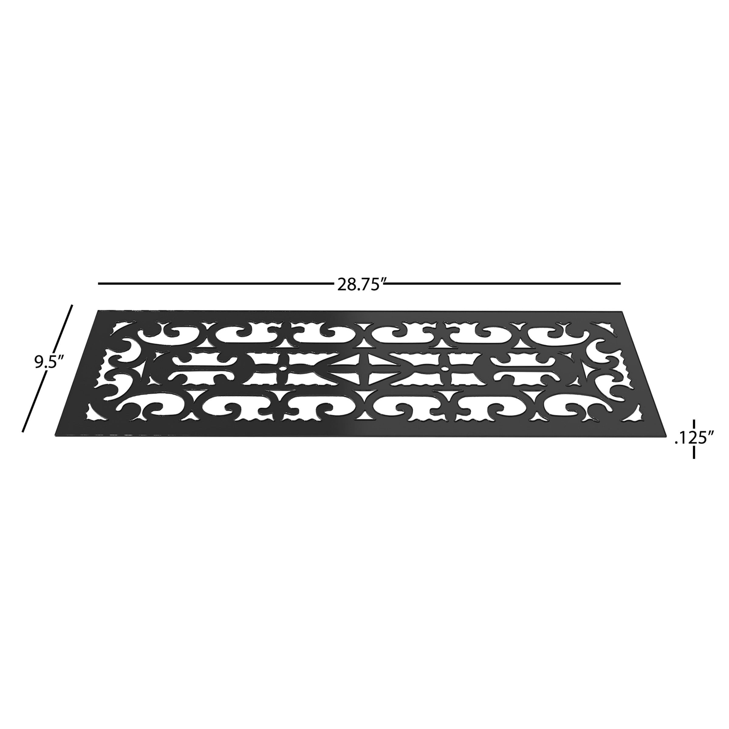 Pure Garden Set of 2 Non-Slip Rubber Stair Treads for Wooden Steps