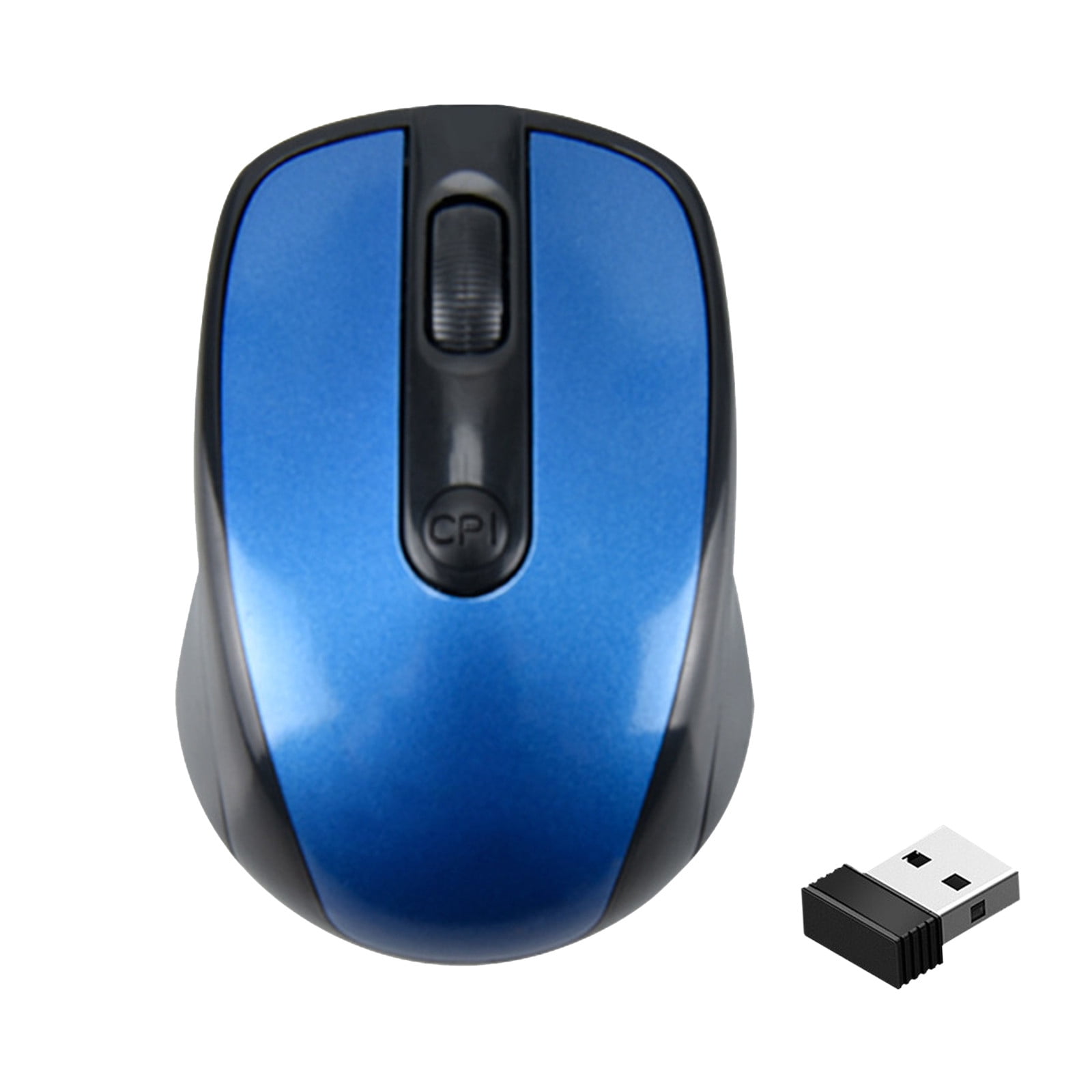 YZEGDCH Computer Accessories Wireless Blue-tooth Mouse Office Gaming Mouse 3 Button USB LED Ergonomic Button 1600 DPI for Laptop PC,Blue