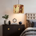 thumbnail image 5 of Linen Drum Lampshades Vintage Heart Key Clock Roses Butterflies 13"x13"x10" Light Shade for Table Lamps Floor Lamp Shades Lampshade Replacement Assembly Required, 5 of 8