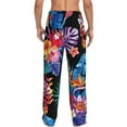 thumbnail image 6 of Mens Pajama Pants, Tropical Palm Leaves colorful Soft Sleep & Lounge Pants for Men, Cuteness Casual PJ Bottoms Pants with Pockets, 6 of 7