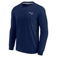 thumbnail image 2 of Unisex Fanatics Navy New England Patriots Elements Super Soft Long Sleeve T-Shirt, 2 of 3