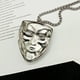 thumbnail image 5 of Collar simple popular de acero de titanio, joyería femenina, máscara de payaso, hip hop, colgante de hip hop, cadena de suéter, collar femenino para hombre JAMW Sencillez, 5 of 5