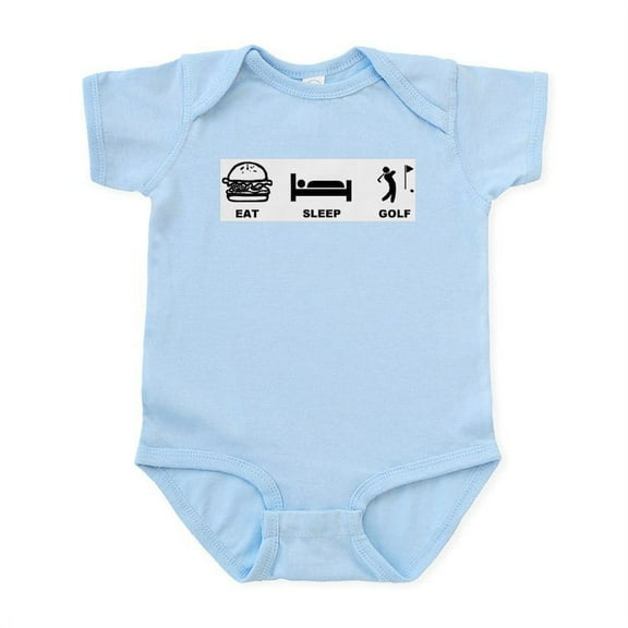 CafePress - Eat Sleep Golf Infant Bodysuit - Baby Light Bodysuit, Size Newborn - 24 Months