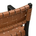 thumbnail image 6 of GDF Studio Issa PU Leather and Rubberwood Dining Chair, Brown, Set of 2, 6 of 10