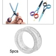 thumbnail image 4 of 5 uds tijeras de silicona anillos de , anillos protectores, inserciones de empuñaduras suaves para tijeras de mascotas, aseo, corte de cabellero, , Blanco Baoblaze Tijeras Anillos De Dedo, 4 of 7