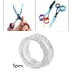 thumbnail image 5 of 5 piezas de anillos de silicona para dedos con forma de tijeras, insertos suaves para el pulgar y el cabello Blanco, 5 of 8