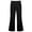 Black, variant on Girls Solid Pants School Uniform Casual Fall Winter Elastic Waist Flared Leg Bottom