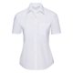 thumbnail image 1 of Russell Collection- Camisa de manga corta de popelín y poliéster/algodón de fácil cuidado para mujer (Blanco), 1 of 3