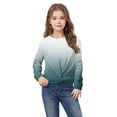 thumbnail image 6 of fatyb Girls Twist Front Long Sleeve Sweatshirt Boys Print Crewneck Casual Lightweight Pullover Kids Tops, 6 of 7