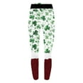 thumbnail image 4 of lcziwo St Patricks Day Leggings for Women Casual Stretchy High Waisted Yoga Pants Funny Shamrock Print Running Leggings Full Length Tight Trousers Red XL, Lightning Sales, 4 of 8
