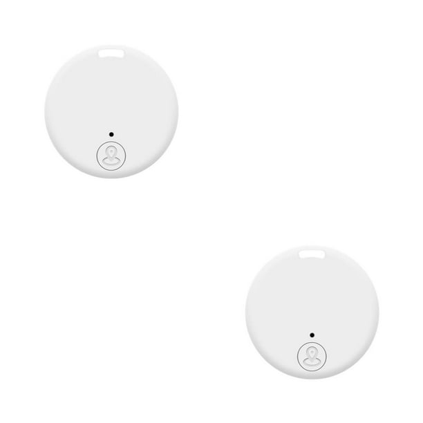Sidaley Llavero antipérdida Teléfono móvil Buscador de llaves para niños Alarma portátil Localización de vehículos para mascotas Mini rastreador Blanco 2piezas