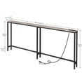 thumbnail image 4 of HOOBRO 70.9" Narrow Console Table with Charging Station, 5.9" Sofa Table with 2 Power Outlets and USB Ports, Long Entryway Tables Behind Couch Table, for Hallway, Living Room, Greige, 4 of 12