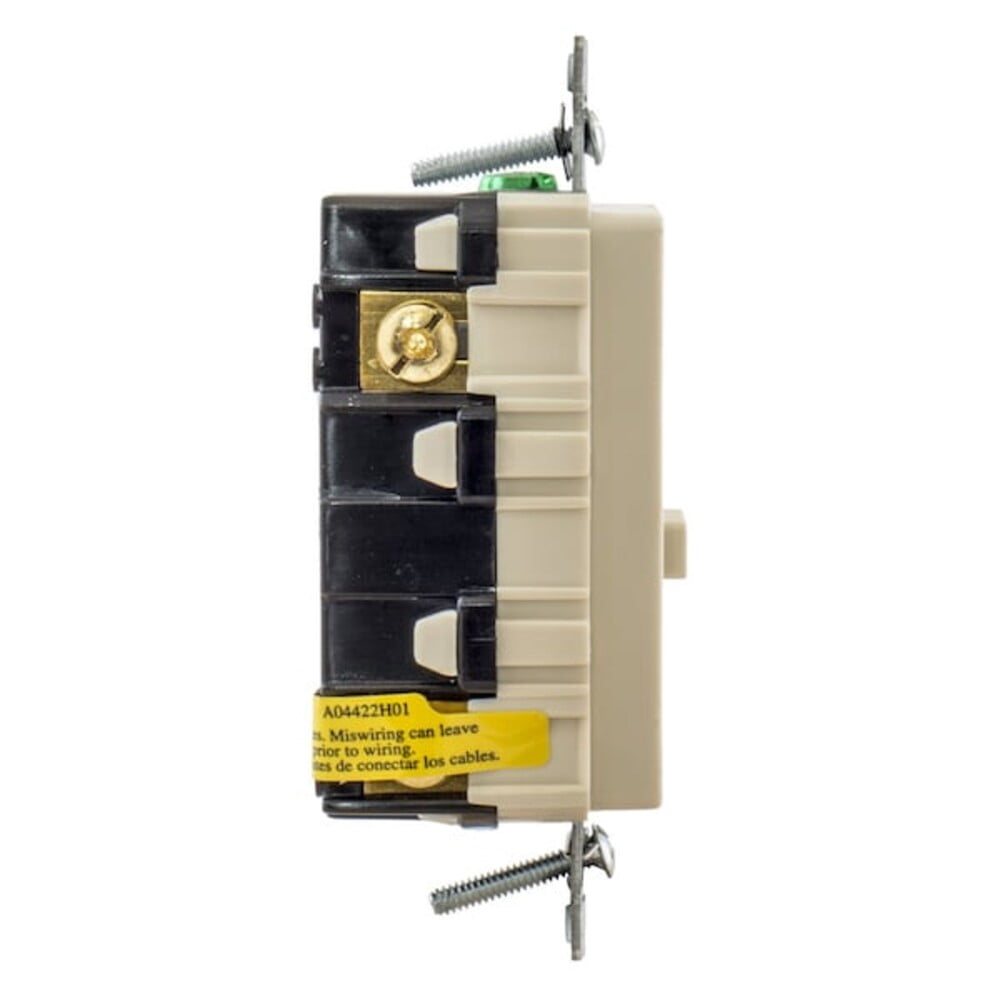 Hubbell Wiring Device-Kellems GFCI Rceptcle, Commer., Ivry, 20A, 1 HP GFRTR20I