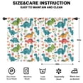 thumbnail image 2 of Blackout Kids Curtains,White Dinosaurs Flowers Plants Pattern Childrens Insulated Curtains Set Of 2,Bedroom Essentials,Toddler Room Decor 42"x54", 2 of 5
