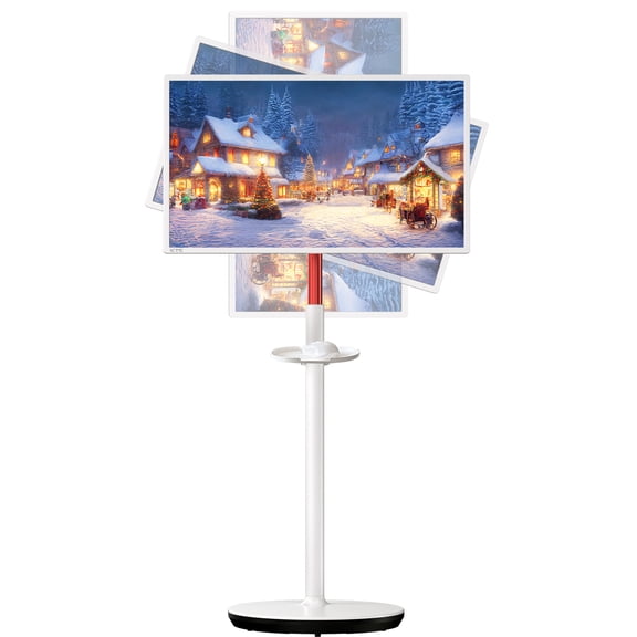 KTC 32" 4K Touchscreen Portable Monitor with Full Swivel Rotation, 2160p UHD LCD, Google EDLA Certified with Android 13 - White