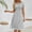 Gray, variant on ZZwxWA Women's Floral Midi Dresses Ruffle Short Sleeve Sundress Smocked High Waist Flowy Boho A Line Babydoll Dress
