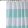 thumbnail image 2 of InterDesign Waterproof Mold and Mildew-Resistant Zeno Shower Curtain, Long, 72-Inch by 84-Inch, Blue/White, 2 of 4