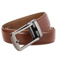 thumbnail image 2 of pitrice Men Leather Waist Belt Fashion Accessory Daily Wear Strap Jeans Trousers Coffee, 2 of 6