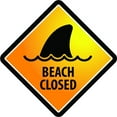 thumbnail image 1 of Design With Vinyl Beach Closed Artwork Warning Street Sign Outdoor Dorsal Fin Wall Decal for Children - Shark Sighting Great White Aggressive Action Water Themed Décor - Size: 30 In x 30 In, 1 of 3