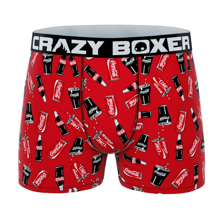 CRAZYBOXER Coca Cola Splash; Men's Boxer Briefs, 3-Pack 