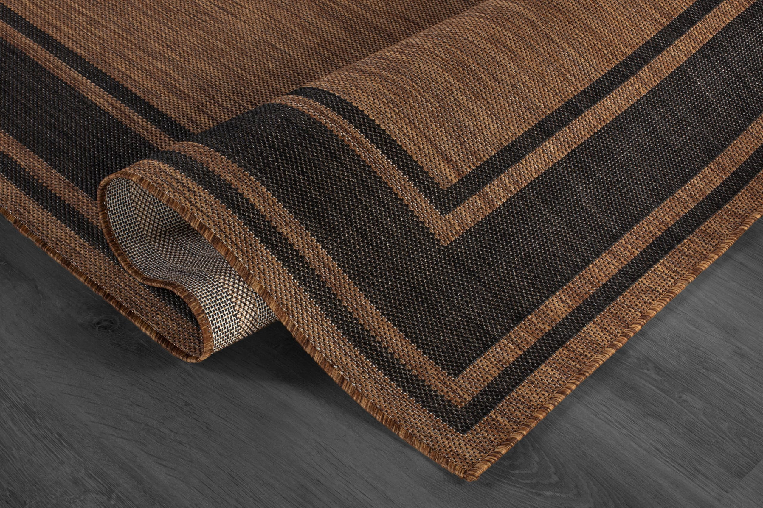 Beverly Rug Floral Bordered Washable Outdoor Indoor Area Rugs 6x9 Gold