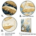 thumbnail image 3 of Designart "Symphony Of Breezy Blue And Golden Ferns IV" Ferns Floater Framed Canvas Wall Art, 3 of 5