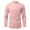 Pink, variant on fartey Men's Long Sleeve Henley Shirt Cotton Linen Casual Roll Up Sleeve Hippie Beach T Shirts Solid Stand Collar Button Up Tee Top