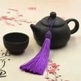 thumbnail image 7 of U8MO 100X Key Chian Pendants Ice Silk Thread Cap Tassel Trim Craft Jewelry Making DIY-14# black-100pcs, 7 of 7