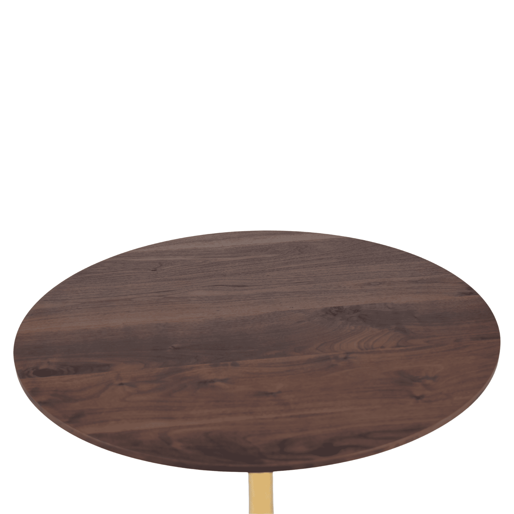 Euroco 31.5" Round Dinning Table for 4,Modern Kitchen Table with Metal Pedestal Base & Tulip Design for Dining, Tea & Lounge,Sturdy Base,Walnut