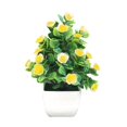 thumbnail image 1 of Visland Potted Artificial Flowers, Fake Hibiscus Flowers in Pot, Faux Flowers Bonsai for Home Office Decoration Desktop Decor, 1 of 2