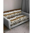 thumbnail image 3 of Brown Paw Print Sofa Couch Cushion Covers Washable, Removable Stretchable Sectional Couch Covers, Vintage Farmhouse Country Wooden Grain Slipcovers for L & T Shape Sofa Protector S Size 3 pcs, 3 of 7