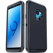 for Samsung Galaxy S9 Case: Samsung S9 Case, 3 in 1 Full Body Shockproof Rubber Dustproof Defender Protection Protection Case Samsung Galaxy S9 Cover [NOT FIT S9 Plus], Black
