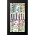 thumbnail image 2 of Galapon, Nikki 14x24 Black Modern Framed Museum Art Print Titled - Tribal One II, 2 of 5