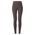 thumbnail image 6 of Women's Soft Fabric Yoga Pants for Women, Mid Elastic Waist Slim Fit Leggings, Pockets, High Stretch, Comfortable Workout Athletic Gym Fitness Running Casual | VerBelle,Coffee XL, 6 of 6