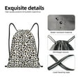 thumbnail image 4 of Xecao Heart Leopard Pattern Sports Drawstring Backpack - String Swim Gym Bag with Wet Proof Pocket for Women&Men-Small, 4 of 6