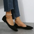 thumbnail image 6 of Ladies Fashion Solid Color Suede Pointed Shallow Comfortable Flat Casual Shoes Womens Work Shoes Office Casual Women Size 12 Casual Shoes, 6 of 8