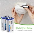 thumbnail image 4 of Baterías recargables EBL de iones de litio de 9 V, 600 mAh (paquete de 4), 4 of 4