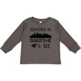 thumbnail image 3 of Inktastic Charlotte North Carolina Someone Loves Me Boys or Girls Long Sleeve Toddler T-Shirt, 3 of 5