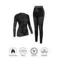 thumbnail image 2 of ANFERRY Womens Ski Thermal Underwear Set Sweat Wicking Long John Crew Neck Zip Up Base Layers Seamless Outfit Sets for Cold Weather, 2 of 7