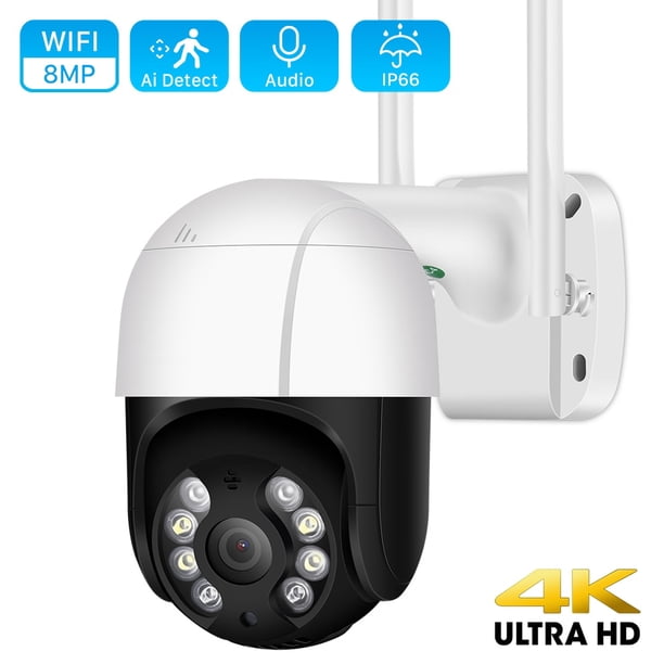 Cámara IP de seguridad para exteriores, videocámara inalámbrica de 8MP, 4K, Wifi, 5MP, H.265, HD, 1080P, IA, detección humana, seguimiento automático, CCTV