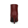 thumbnail image 2 of BLISSFUL STEP Women's Side Zip Pointy Toe Stiletto Heel Ankle Boots, 2 of 6