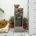thumbnail image 6 of 5-Tier Water Fountain Outdoor Garden Waterfall Fountains Indoor Bowl Cascading Water Feature with Led Lights for Home Deck Patio Porch Yard Decor 37.4" H, 6 of 6