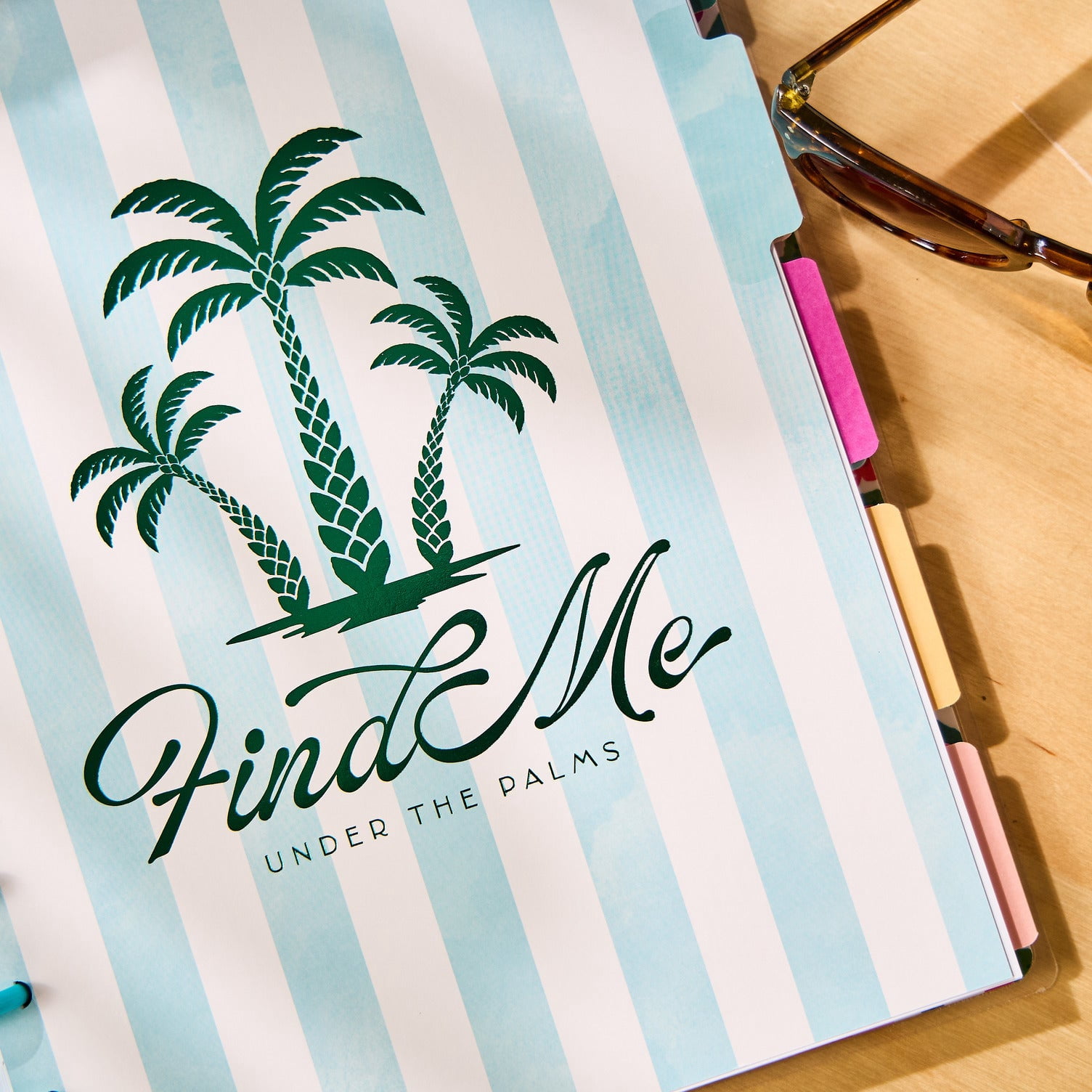 The Happy Planner Undated Palm Beach Big Horizontal Planner – 12-Month (Start Anytime) – 8.5″ × 11″ Vacation-Inspired Cover, Customizable Disc-Bound