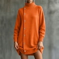 thumbnail image 6 of TGSLY Women's Side Snap Button Down Sweater Warm Soft Turtleneck Long Sleeve Knit Cardigan Dressy Casual Solid Color Fall Winter Outerwear XL, 6 of 9
