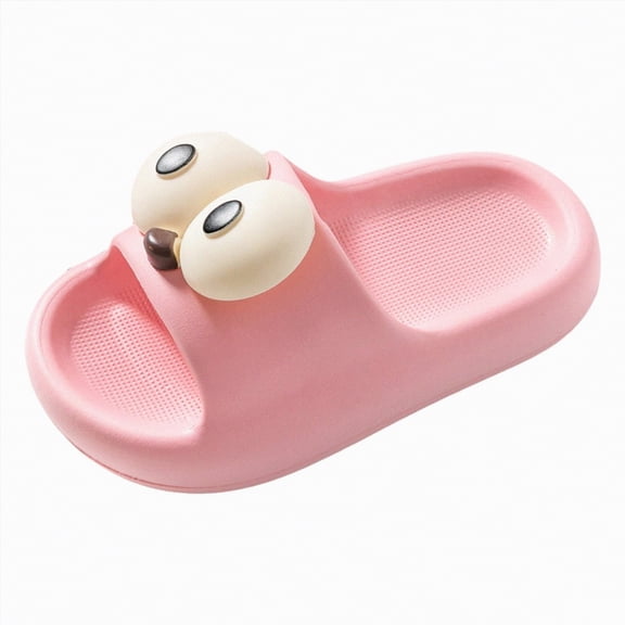 HCNTES Boys Girls Slides Non-slip Summer Beach Pool Shoes Toddler Cute Slides Sandals Indoor&Outdoor Garden Slippers Shower Shoes(Pink,9)