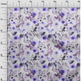 thumbnail image 3 of oneOone Georgette Viscose Dark Purple Fabric Florals Dress Material Fabric Print Fabric By The Yard 42 Inch Wide, 3 of 6